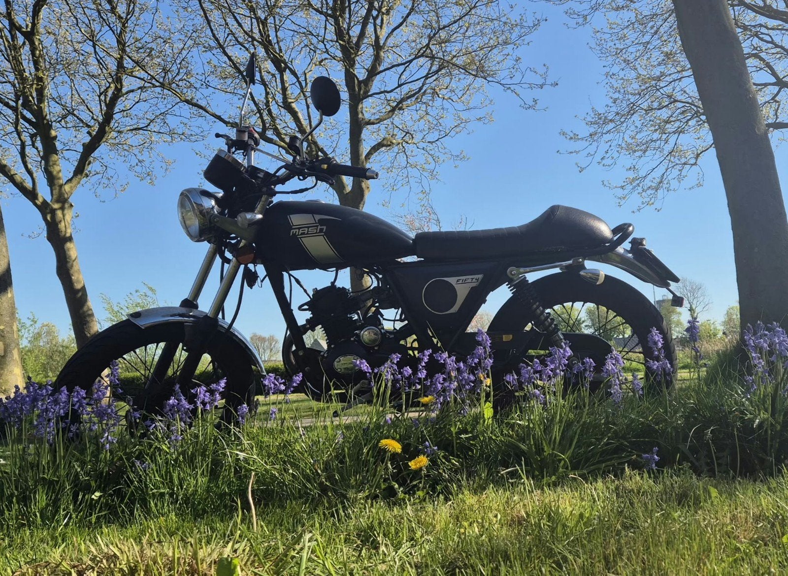 Mash Fifty 50cc schakelbrommer - 2020 - Zwart, Ophalen, Maximaal 45 km/u, Zo goed als nieuw, Benzine