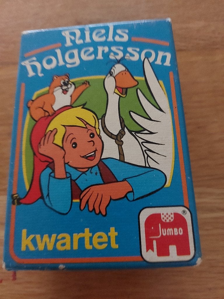 Jumbo Niels Holgerson kwartet, Verzamelen, Speelkaarten, Jokers en Kwartetten, Ophalen of Verzenden, Kwartet(ten)