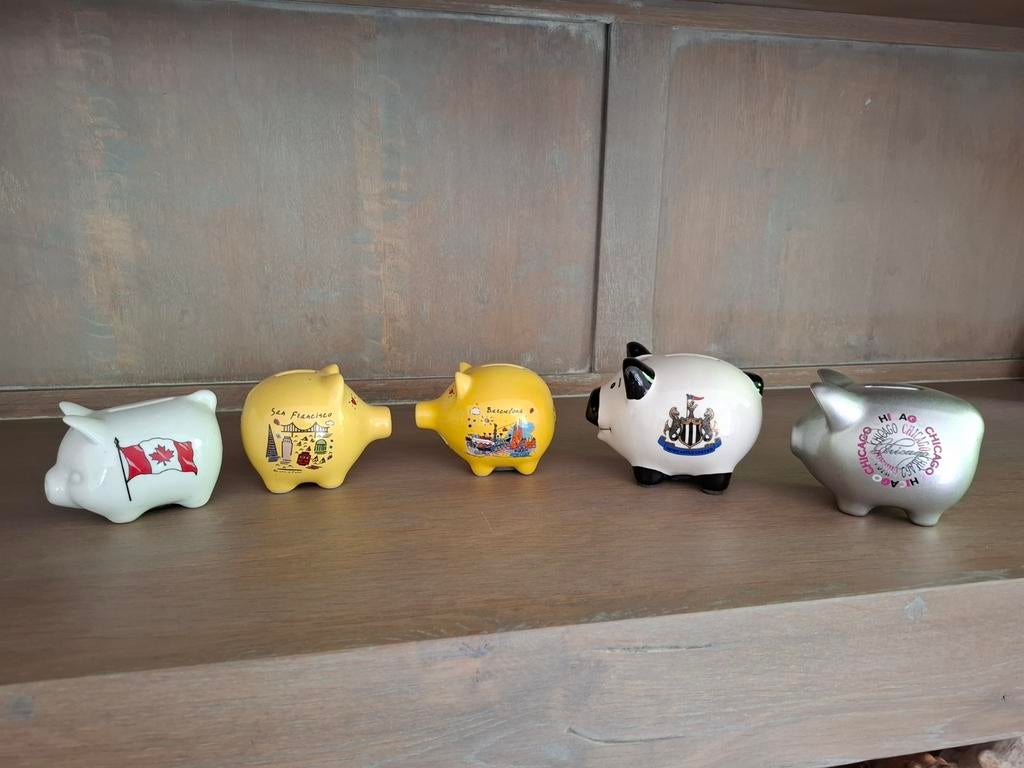 Spaarvarkens voor de verzamelaar, van diverse steden, Ophalen of Verzenden, Zo goed als nieuw, Steen, Aardewerk of Keramiek, Dier