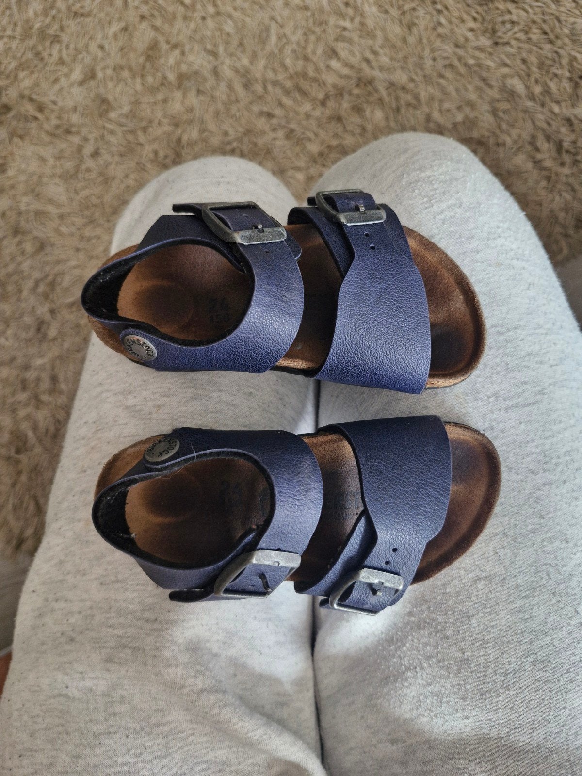 Birkenstock sandalen maat 24 - Blauw, Kinderen en Baby's, Gebruikt, Jongen of Meisje, Schoenen, Ophalen of Verzenden