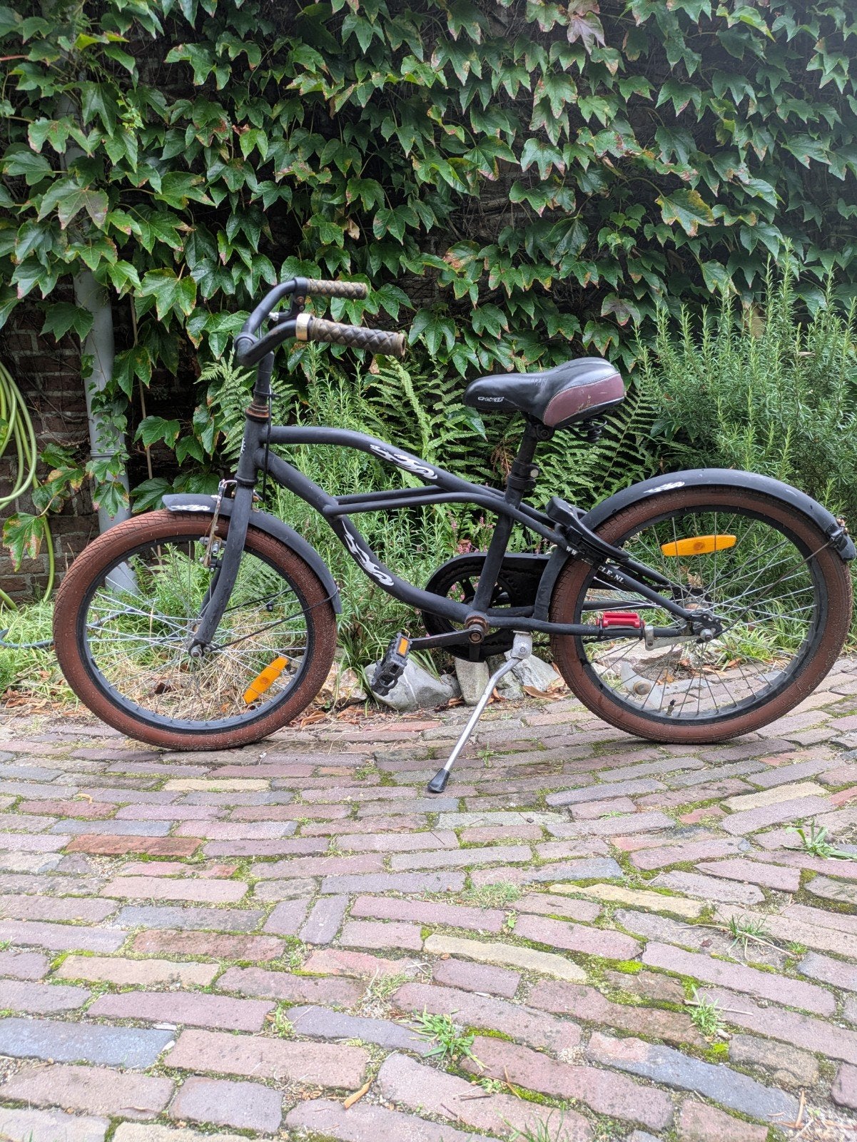 20 inch jongensfiets cruiser met terugtraprem en slot, Fietsen en Brommers, Terugtraprem, Gebruikt, Handrem, 20 inch