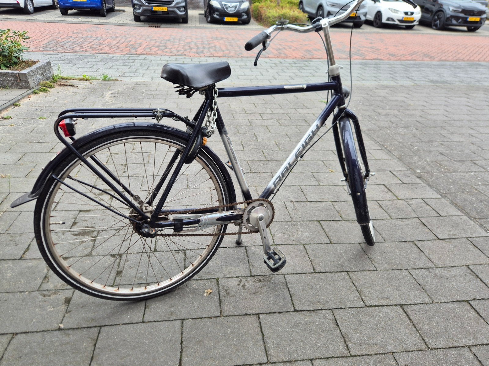 Raleigh Strike fiets - Herenfiets, Fietsen en Brommers, Terugtraprem, Gebruikt, Versnellingen, Ophalen