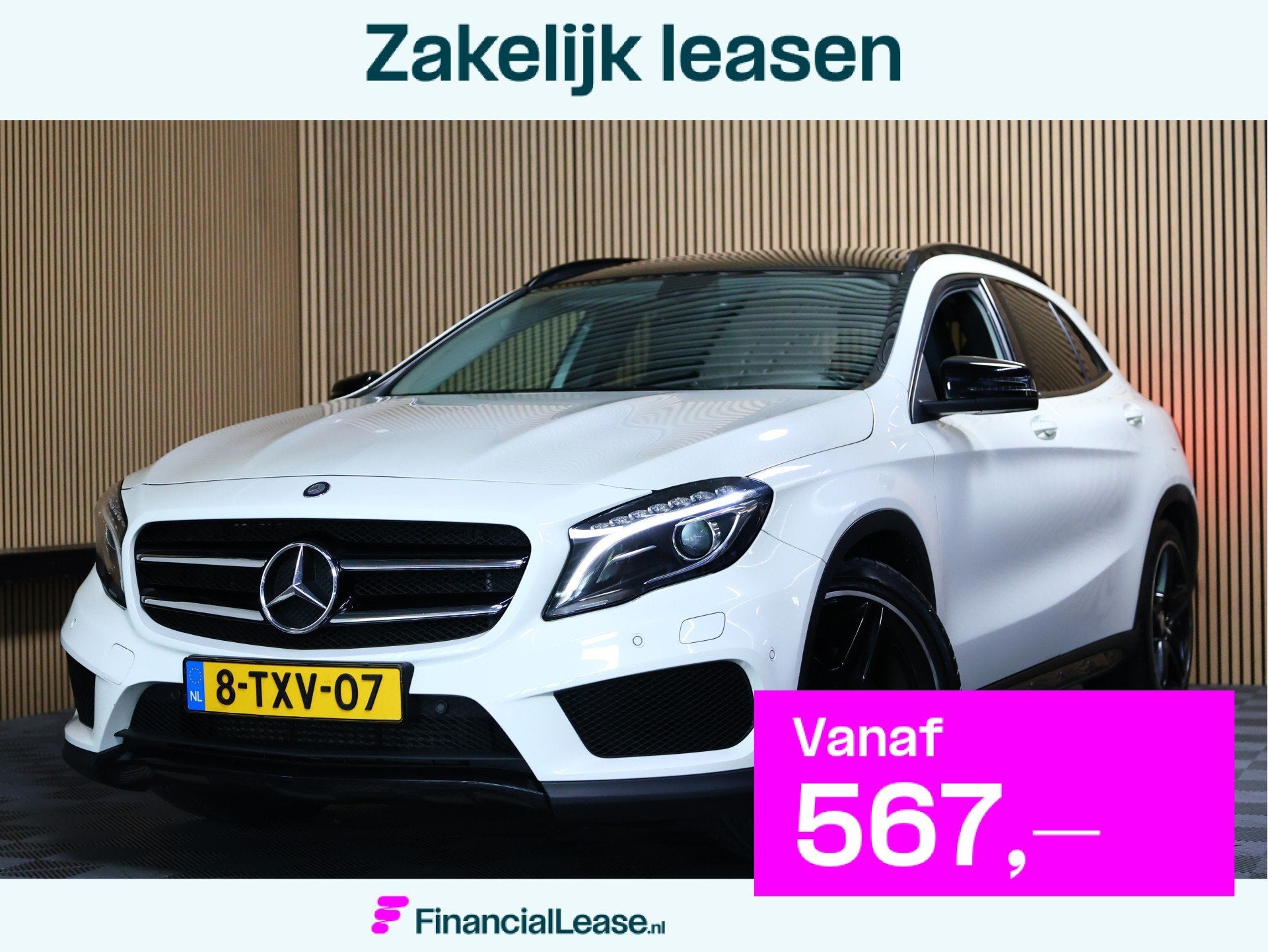 Mercedes-Benz GLA 200 AMG Prestige PANODAK NAVI CLIMA CRUISE, Gebruikt, 715 kg, Panoramadak, Wit