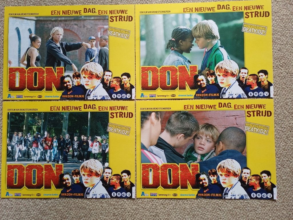 DON     lobbycard set., Verzenden, Nieuw, A1 t/m A3, Film en Tv