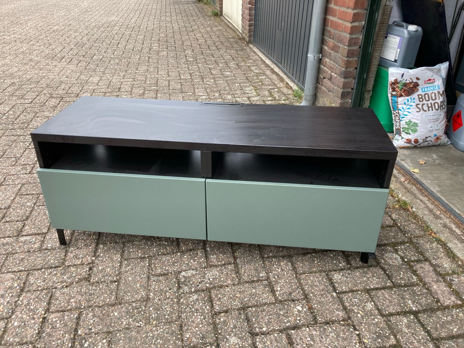 IKEA TV-meubel met twee lades - 120x40x50 cm, Huis en Inrichting, Kasten | Televisiemeubels, Ophalen, Gebruikt, 100 tot 150 cm