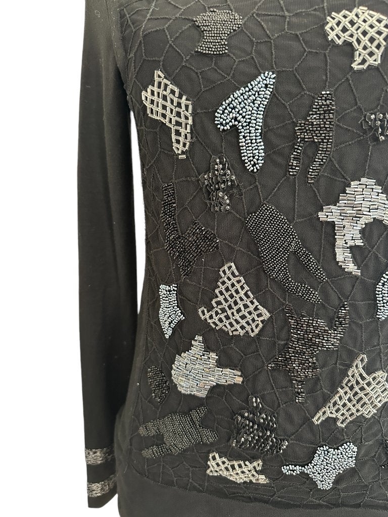 Save the Queen shirt lange mouw S, Kleding | Dames, Maat 38/40 (M), Zwart, Ophalen of Verzenden, Zo goed als nieuw