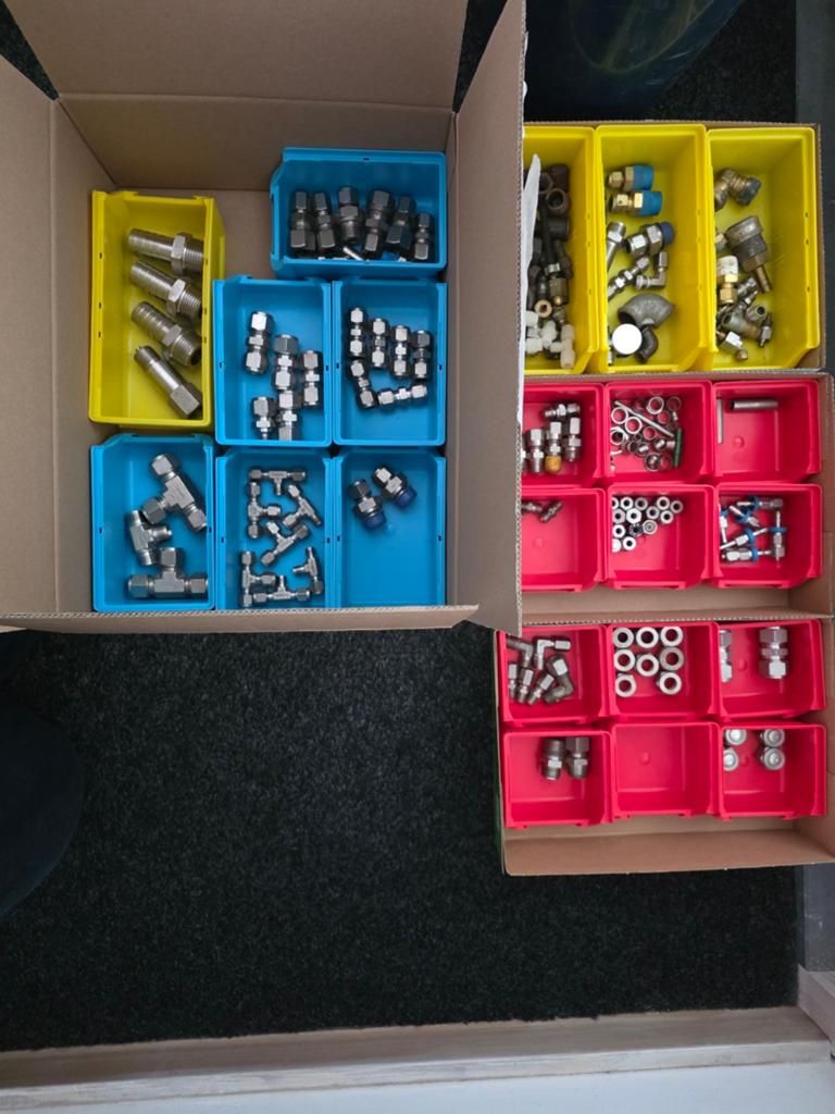 Diverse koppelingen: Swagelok en andere merken, Doe-het-zelf en Verbouw, Ophalen of Verzenden