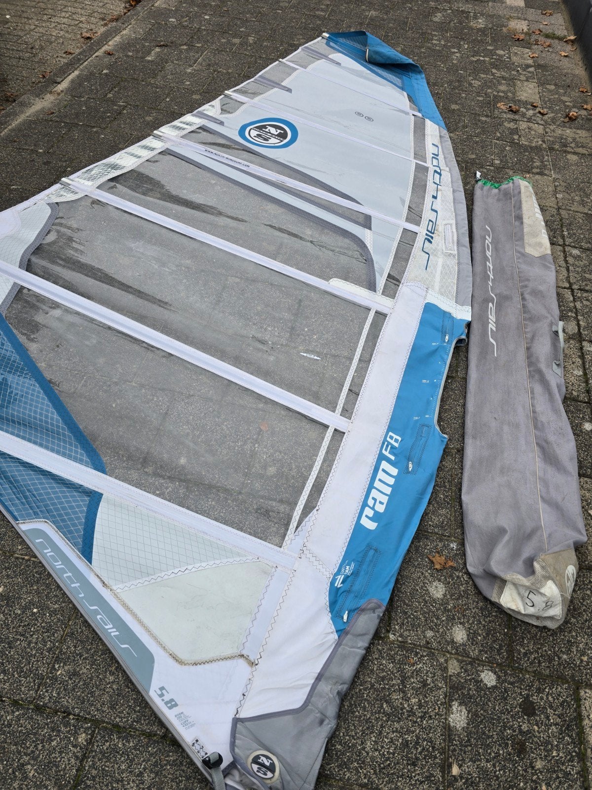 North sails warp 5.8, Watersport en Boten, Windsurfen, Ophalen, Gebruikt, Zeil