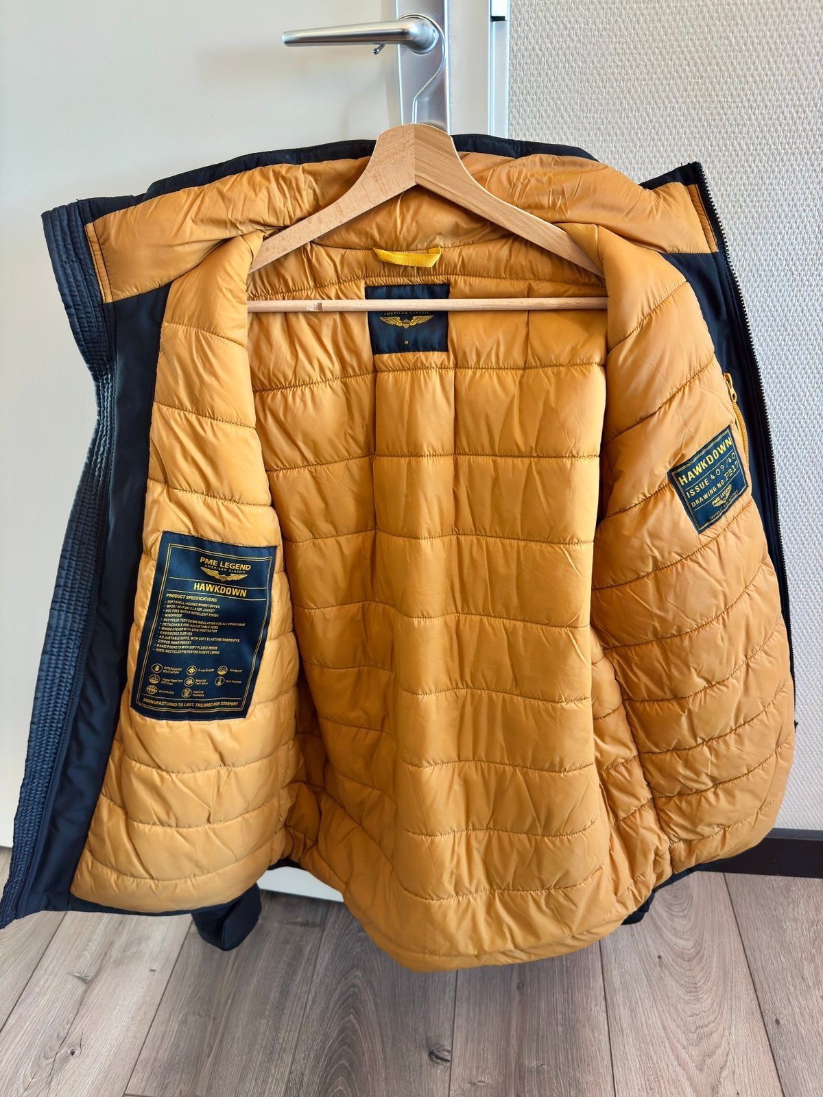 PME Legend Hawkdown winterjas - maat M - zwart, Ophalen of Verzenden, Zo goed als nieuw, Maat 48/50 (M), Zwart