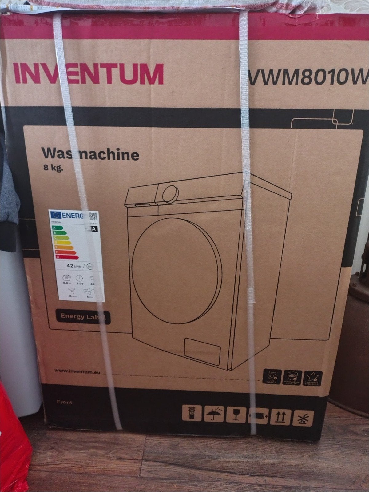 Inventum 8010W 1400 toeren nieuw in doos, Ophalen, Minder dan 60 m³, Nieuw, 3 snelheden of meer