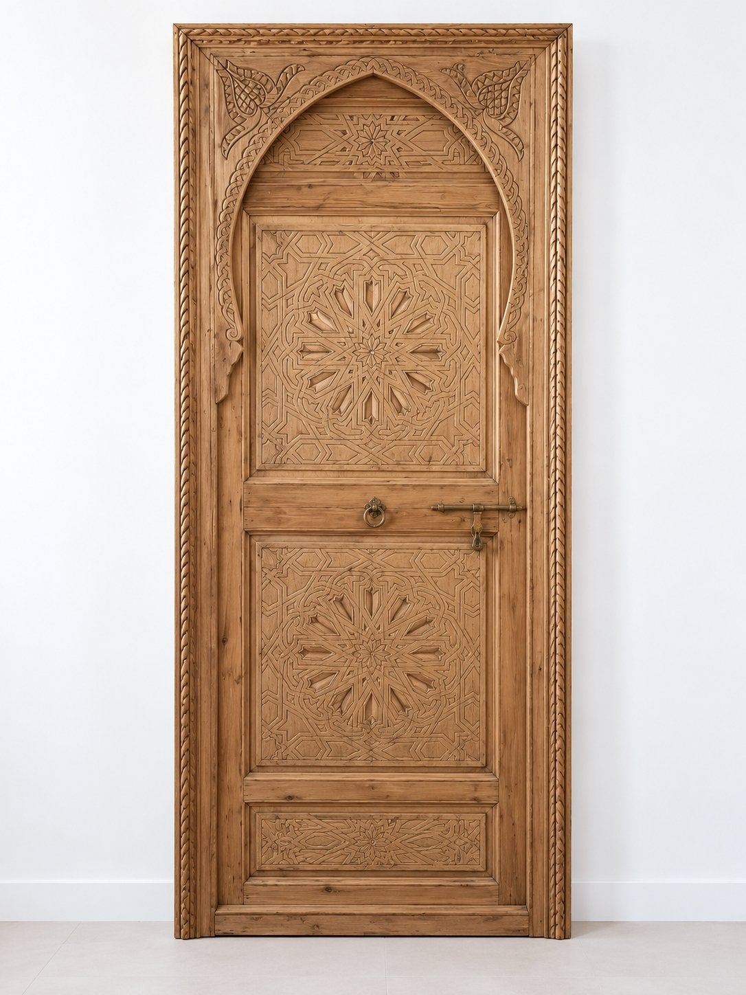 Prachtige handgesneden Marokkaanse deur, 207x80 cm, Ophalen