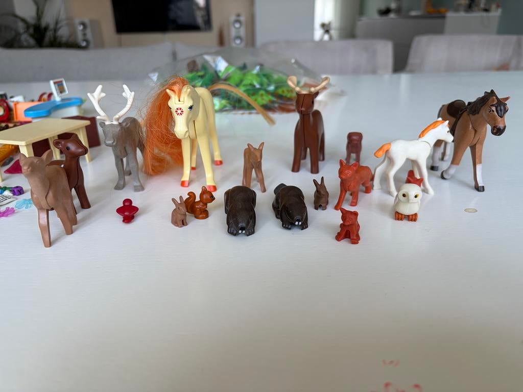 Diverse Playmobil onderdelen: dieren, meubels, kleding, Ophalen of Verzenden, Gebruikt, Los playmobil