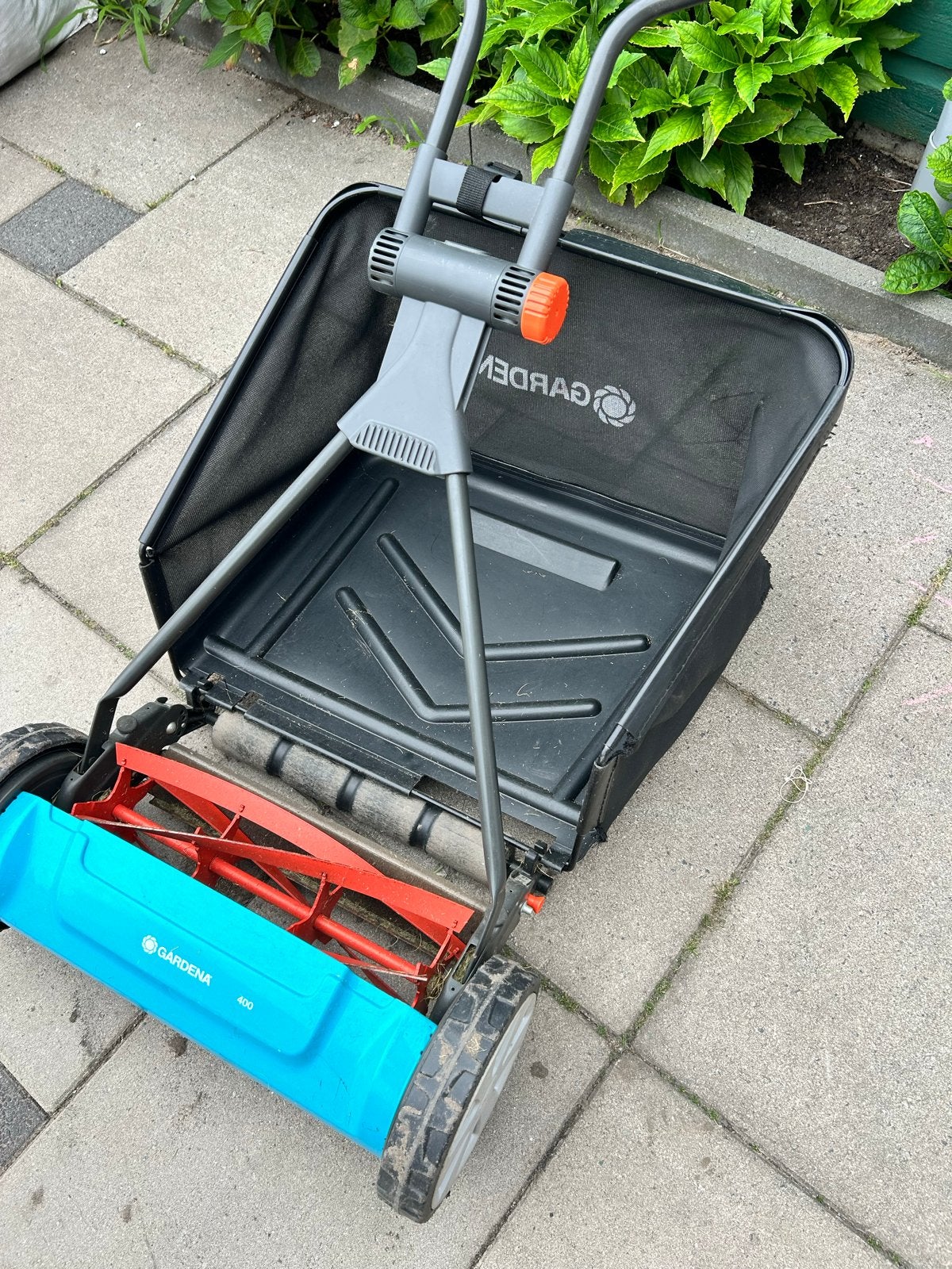 Gardena 400 Handgrasmaaier met opvangbak, Ophalen, Gebruikt, Handgrasmaaier, Opvangbak