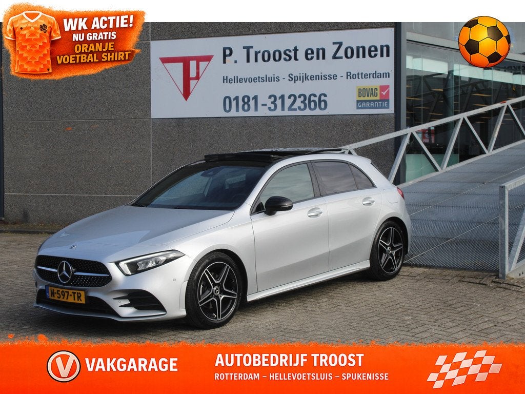 Mercedes-Benz A-Klasse 180 AMG Night pakket Panoramadak/Stoe, Auto's, Mercedes-Benz, 12 maanden, Gebruikt, 4 cilinders, Bedrijf