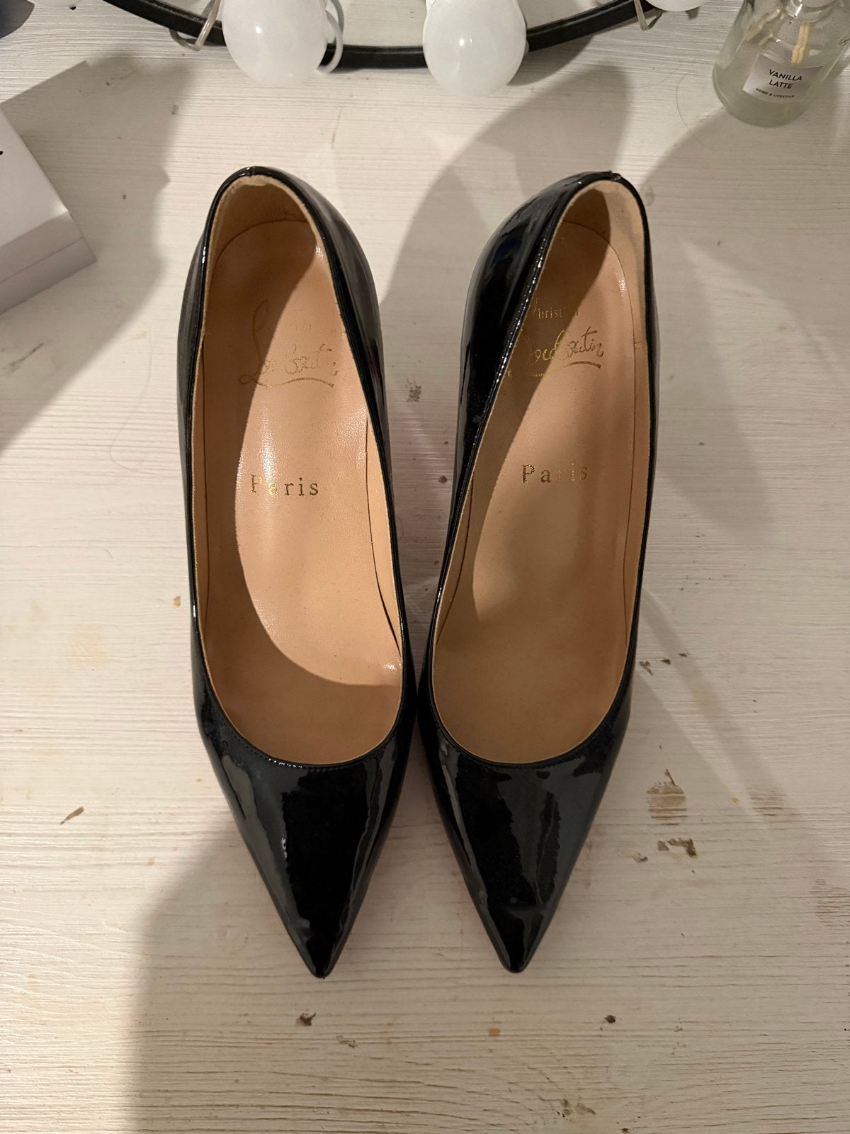 Christian Louboutin Pumps Zwart Maat 39, Pumps, Zwart, Ophalen of Verzenden, Gedragen