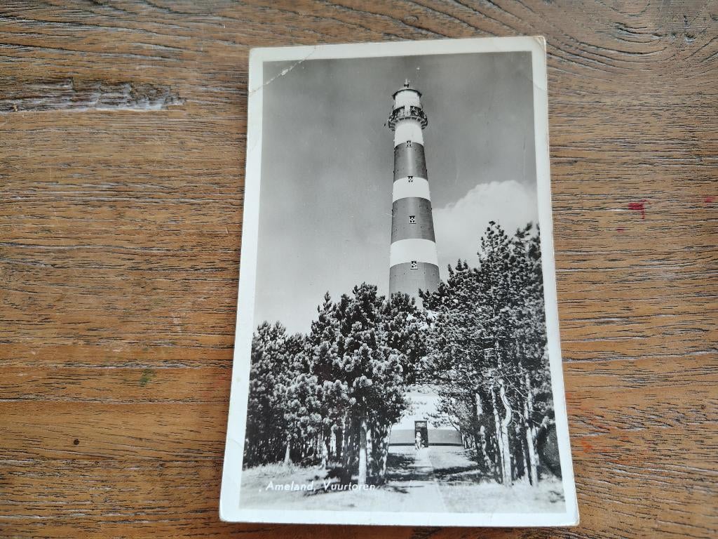 Ameland vuurtoren, Verzamelen, Ansichtkaarten | Nederland, Verzenden, Waddeneilanden