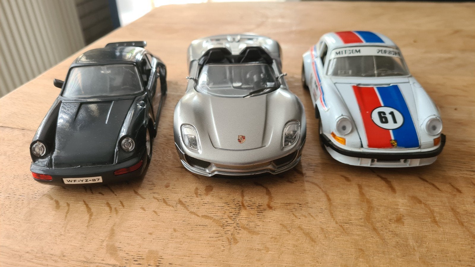 3x porsche 1:24, Hobby en Vrije tijd, Modelauto's | 1:18, Ophalen of Verzenden