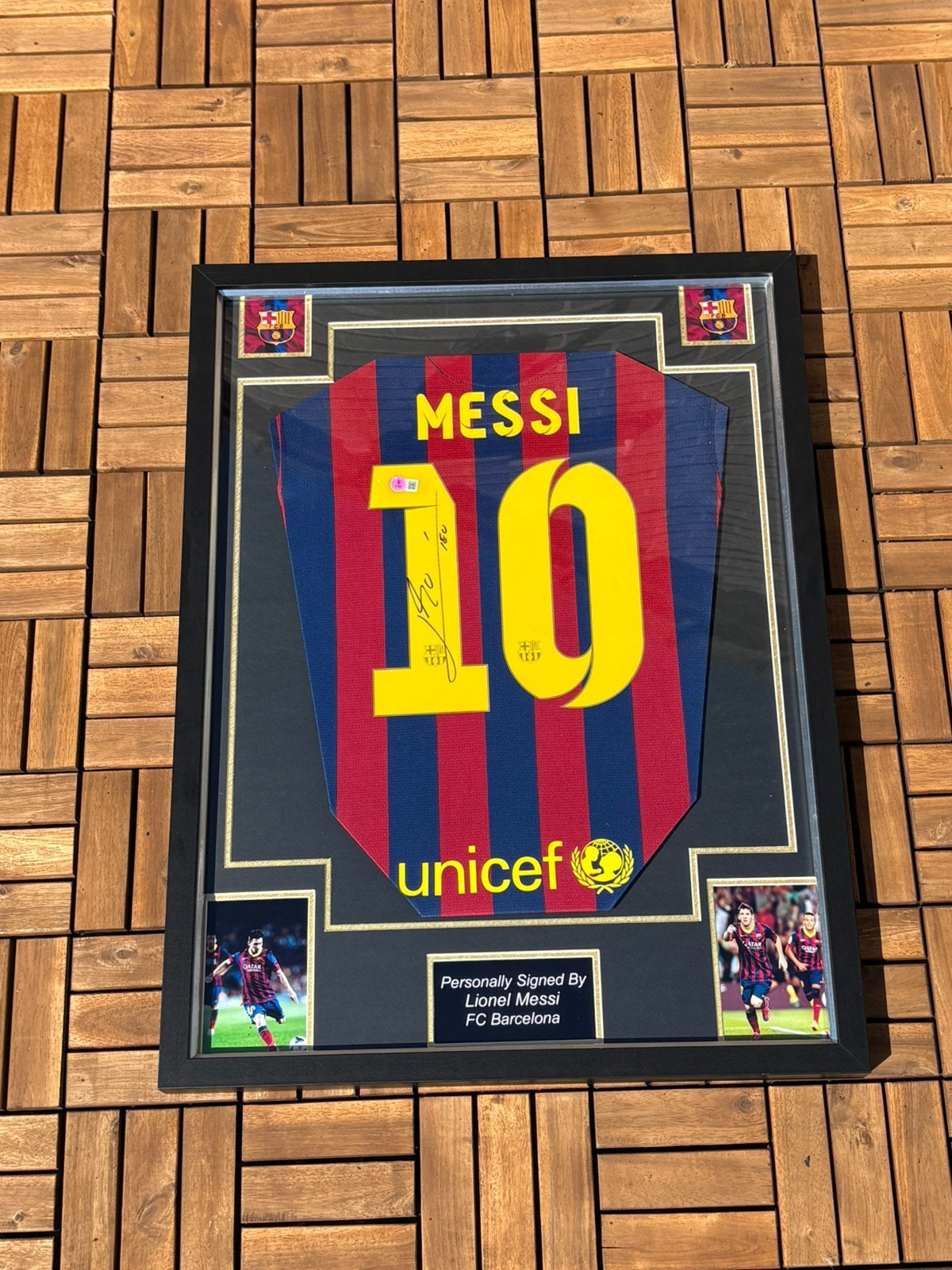 Gesigneerd Messi Shirt - FC Barcelona Ingelijst, Ophalen of Verzenden, Nieuw, Buitenlandse clubs, Shirt