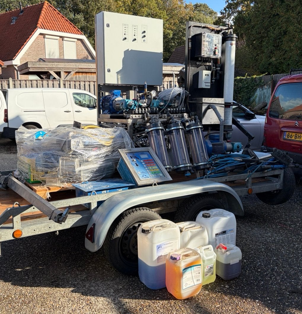 Complete professionele industriële wasinstallatie, Ophalen