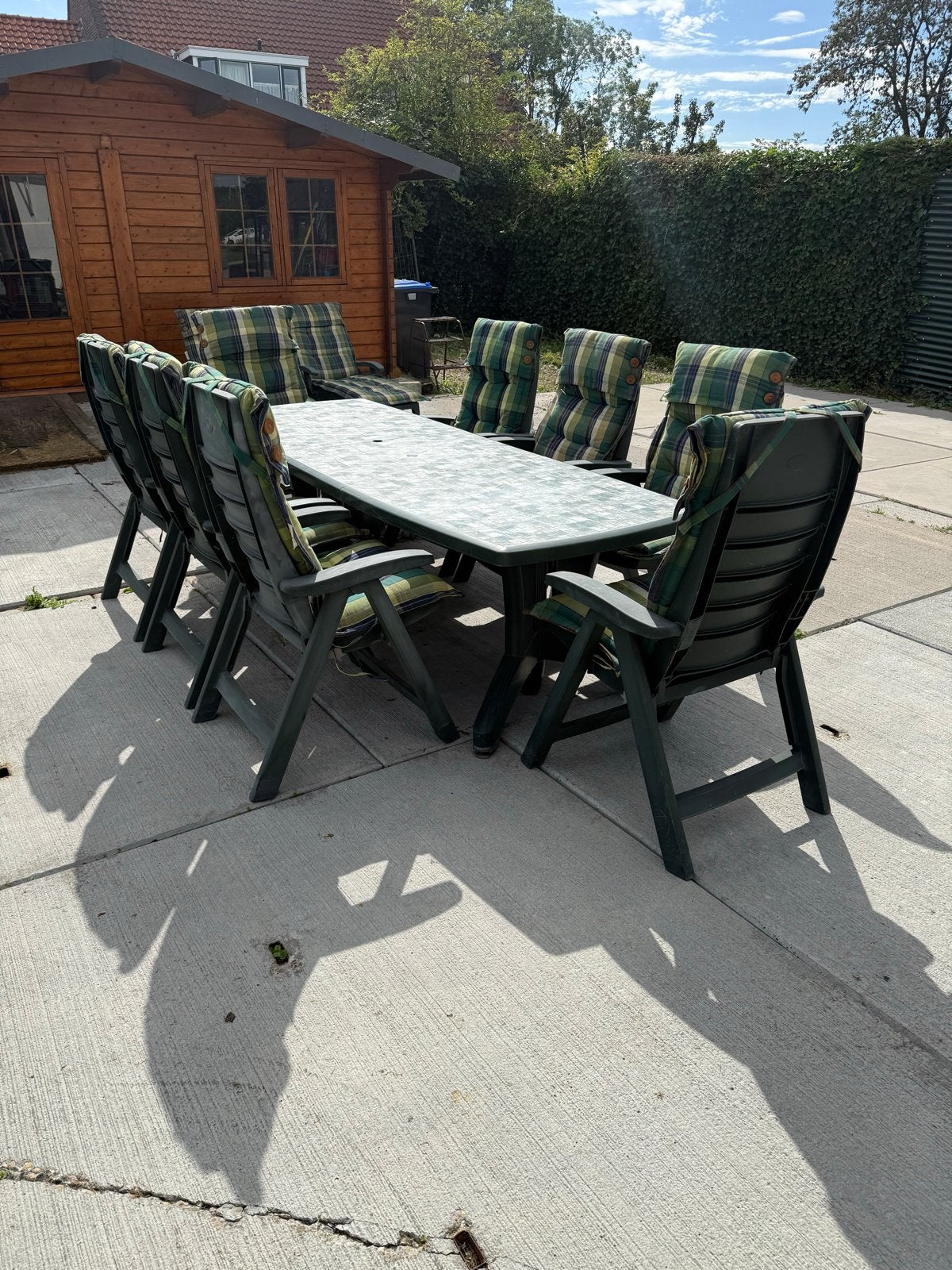 Hartman tuinset COMPLETE SET incl kussens, Tuin en Terras, Tuinsets en Loungesets, Ophalen, Kunststof, Gebruikt, Eettafel