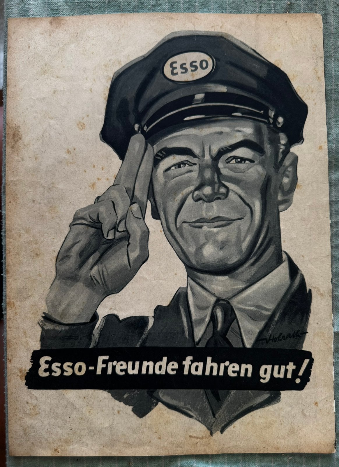 Advertentie Esso jaren ‘50, Verzenden, Zo goed als nieuw, Motoren