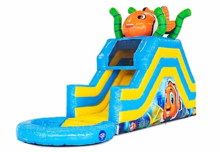 Zeewereld waterglijbaan springkussen te huur, Ophalen, Zo goed als nieuw, Verjaardag
