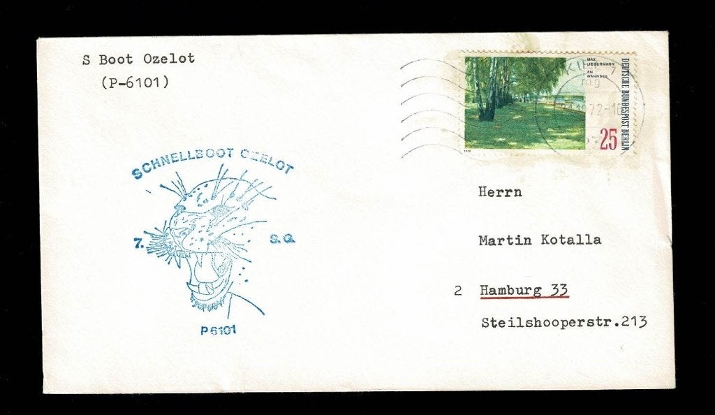 Scheepvaart : Berlijn - Schnellboot "Ozelot" P-6101, Ophalen of Verzenden, Gebruikt