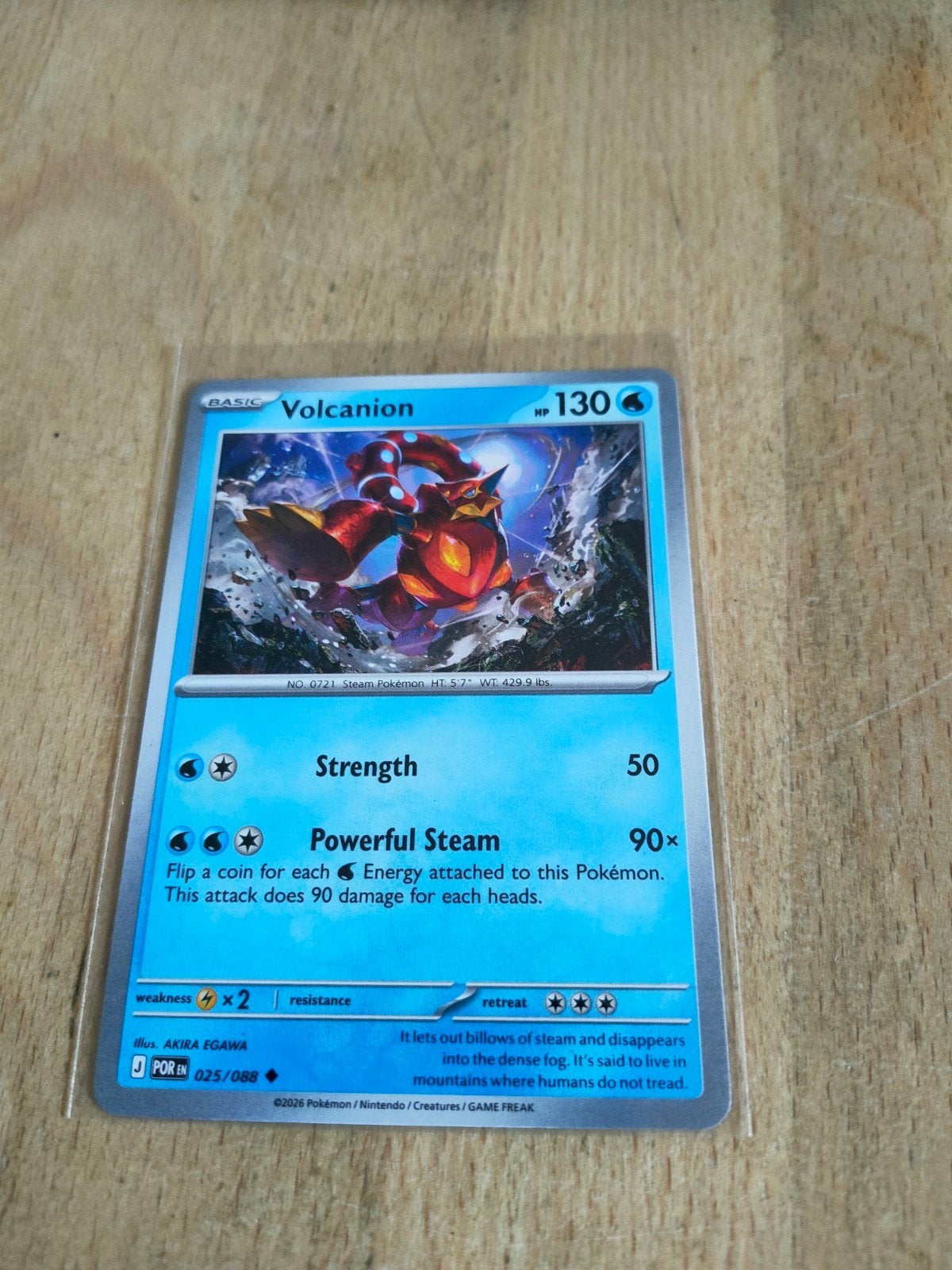 Volcanion Perfect Order 025/088 Pokémon Kaart, Ophalen of Verzenden, Zo goed als nieuw, Losse kaart