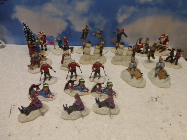 verzameling luville poppetjes figurines kerstdorp kerst, Ophalen of Verzenden, Gebruikt