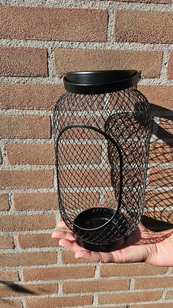 Zwart windlicht ikea, Zwart, IKEA, Ophalen of Verzenden, Zo goed als nieuw