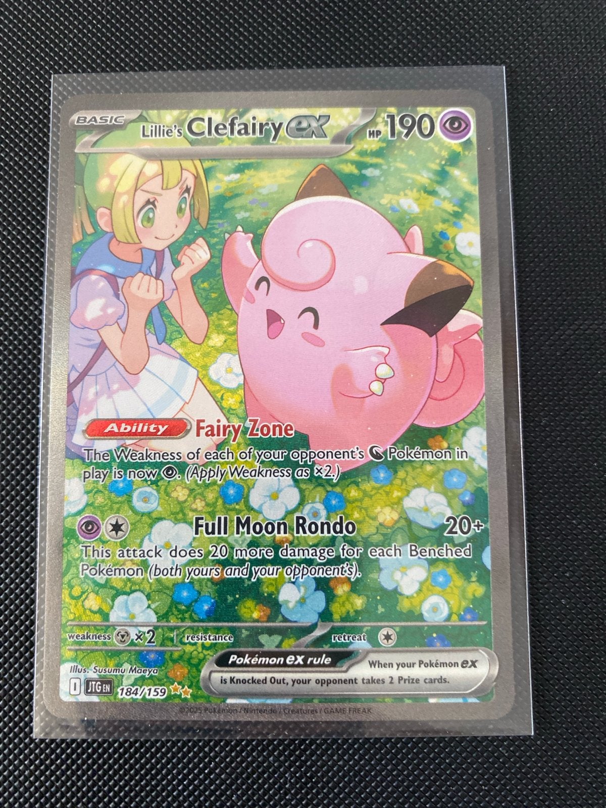 Lillie's Clefairy ex 190 HP - Pokémon kaart, Ophalen of Verzenden, Zo goed als nieuw, Losse kaart