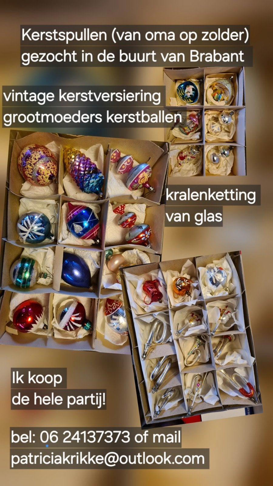 oude kerstballen gezocht, Diversen, Ophalen of Verzenden