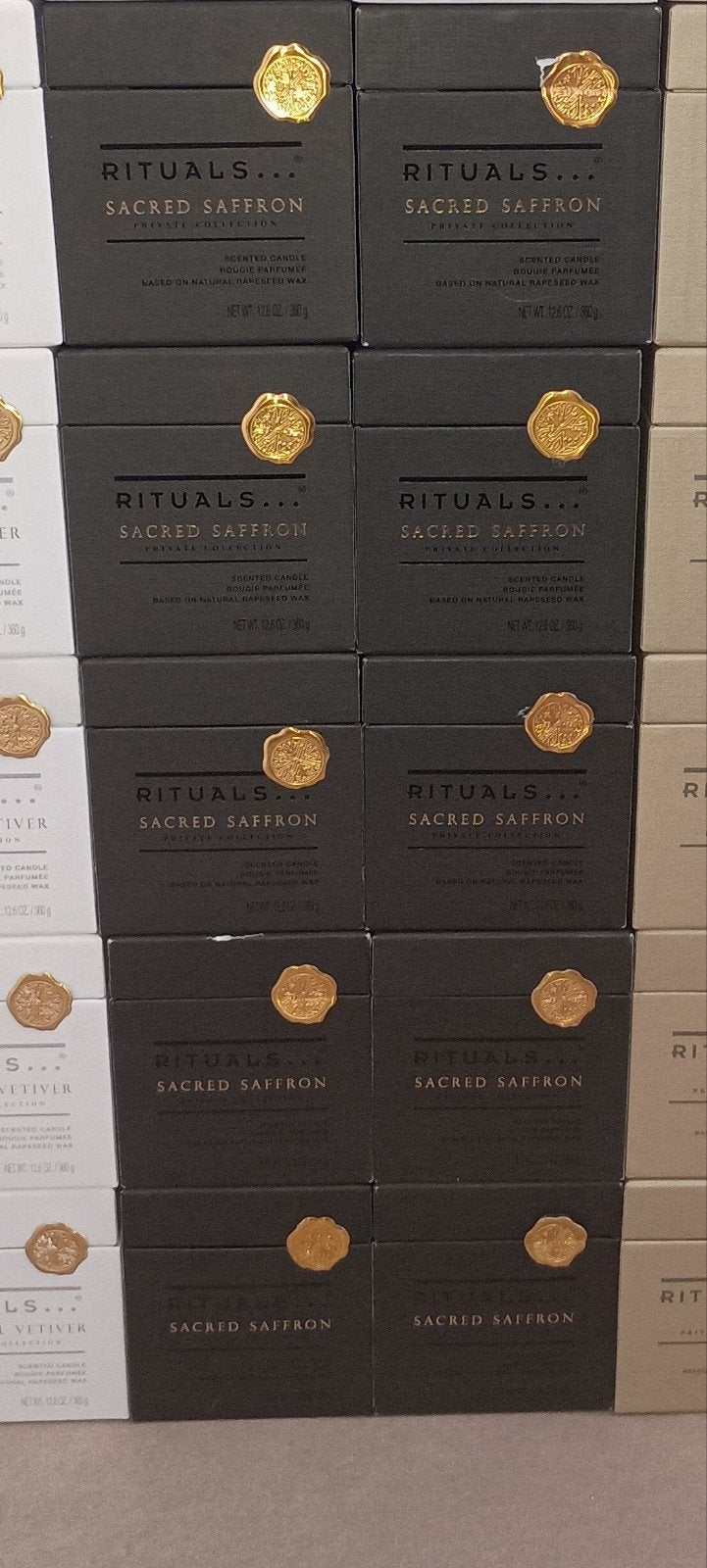 Nieuw Rituals Sacred Saffron geurkaars 10x, Zwart, Ophalen of Verzenden, Rituals, Kaars