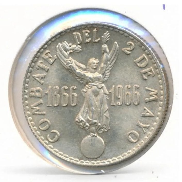Peru 20 Soles 1966 100ste verjaardag van de Slag om Callao, Ophalen of Verzenden, Zuid-Amerika, Losse munt, Zilver