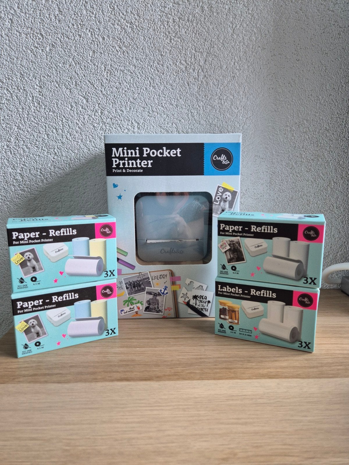 Mini Pocket Printer blauw met veel papier - diverse kleuren, Computers en Software, Printers, Zwart-en-wit printen, Printer, Ophalen of Verzenden