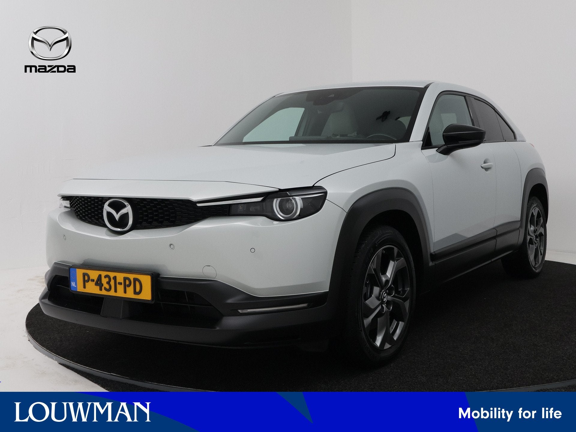 Mazda MX-30 e-SkyActiv 145 Advantage 36 kWh | Stoelgeheugen, Auto's, Gebruikt, 35 kWh, Leder en Stof, Wit