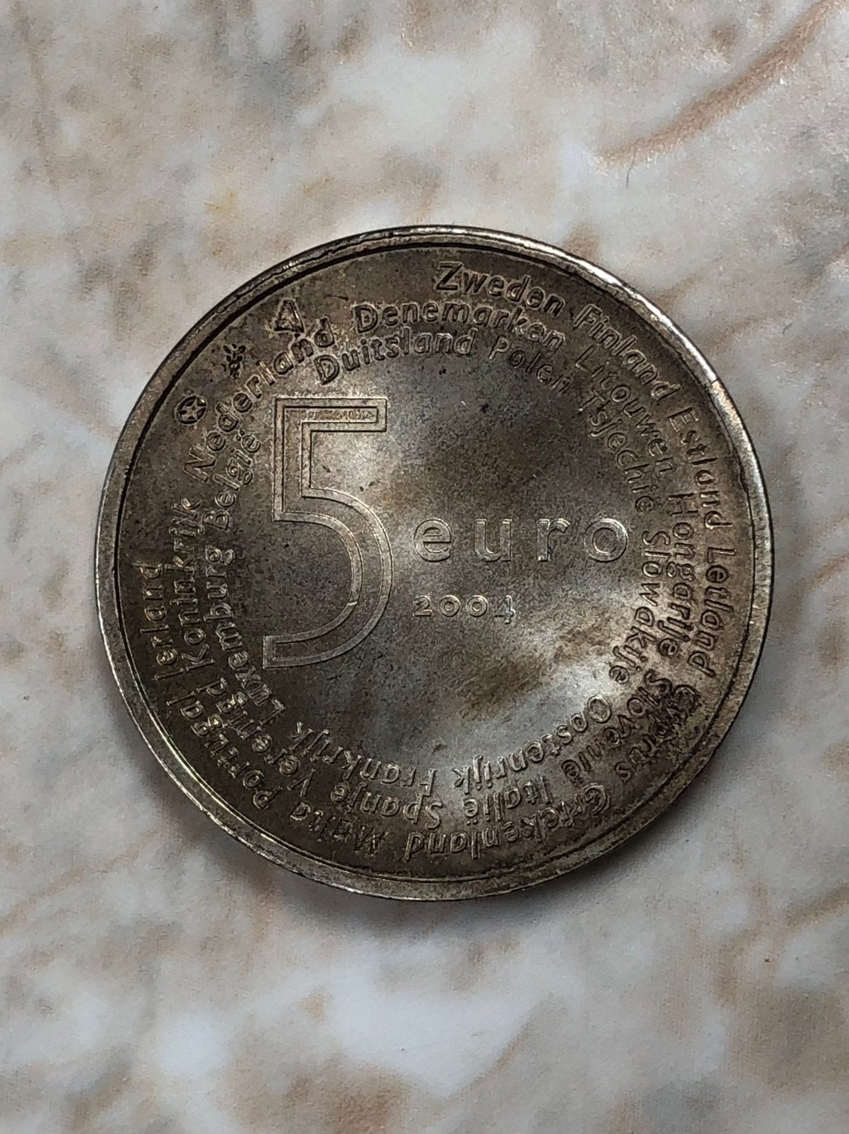 5 euro 2004, zilver, Europamunt., Verzenden, Koningin Beatrix, Zilver, Euro's