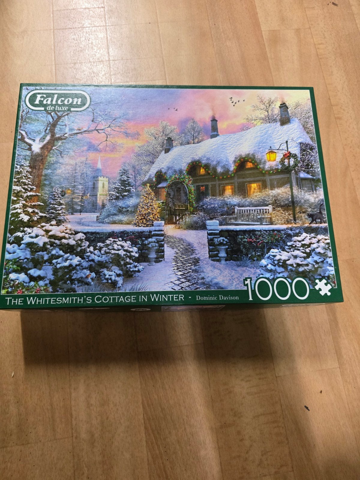 Puzzel 1000 stukjes van een Cottage in winters landschap, Ophalen of Verzenden, 500 t/m 1500 stukjes, Zo goed als nieuw, Legpuzzel