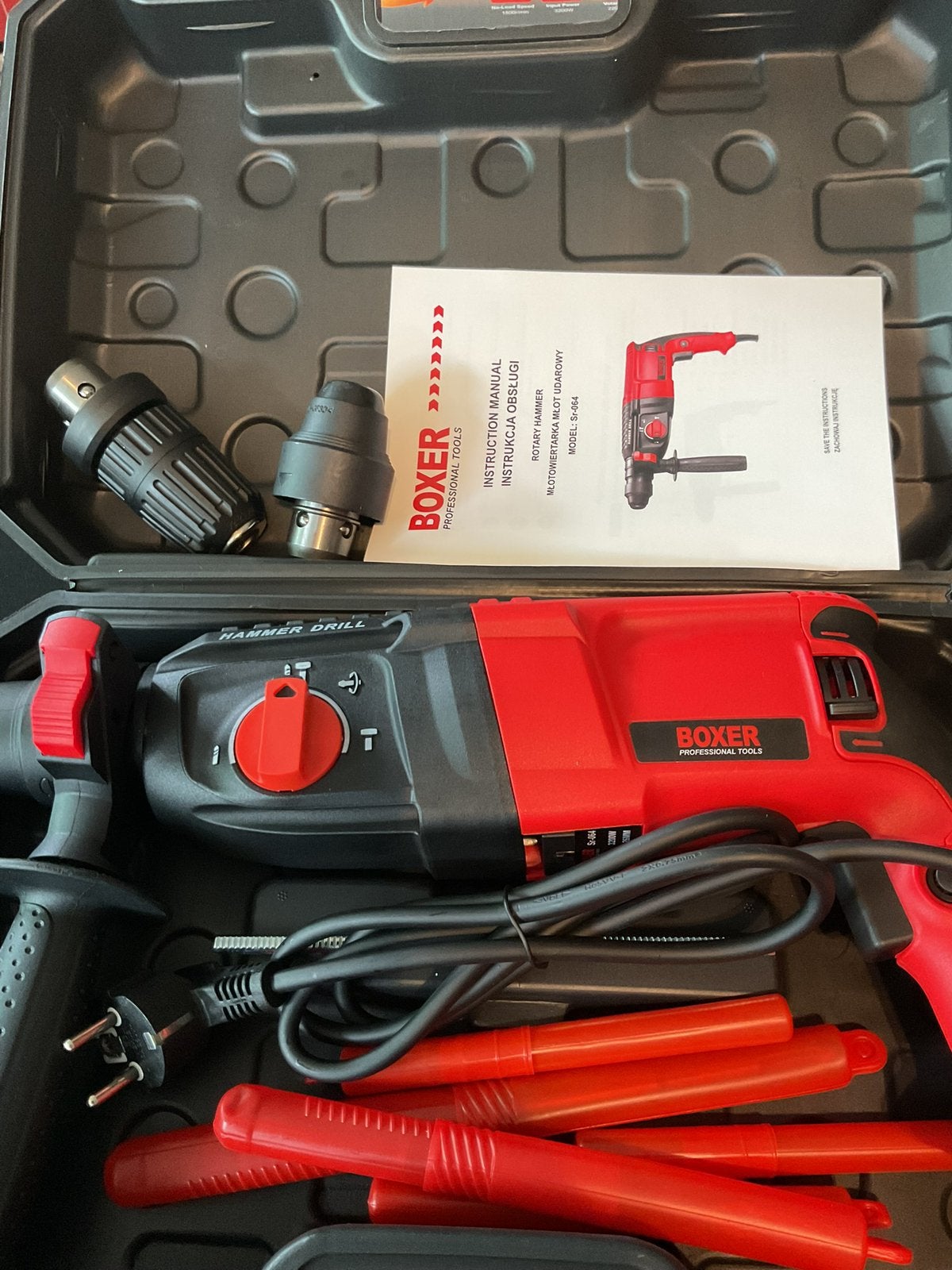 Boorhamer 2800 w met extra boorkop boren en beitels sds, Ophalen of Verzenden, Nieuw, Boor- en/of Breekhamer