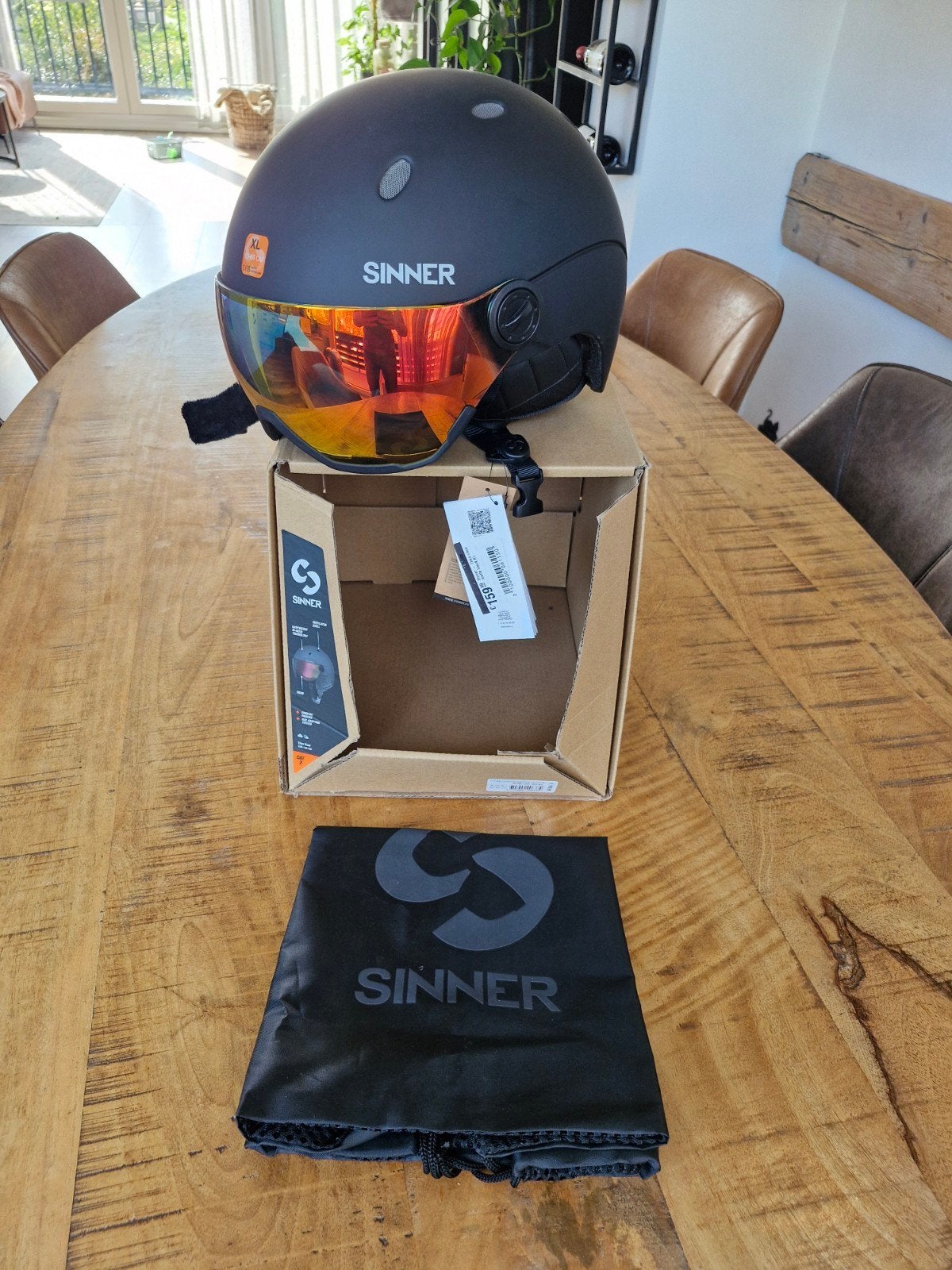 Nieuwe Sinner skihelm XL met prijskaartje en beschermhoes, Ophalen of Verzenden, Nieuw