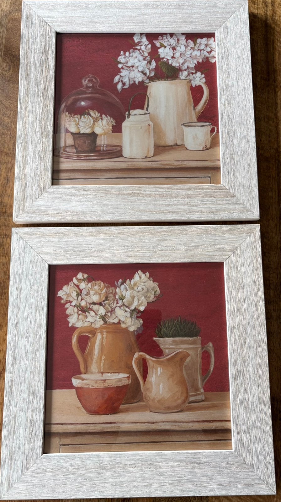 Twee schilderijtjes landelijk, Huis en Inrichting, Woonaccessoires | Lijsten, Gebruikt, 41 cm, Schilderijlijst, Ophalen of Verzenden