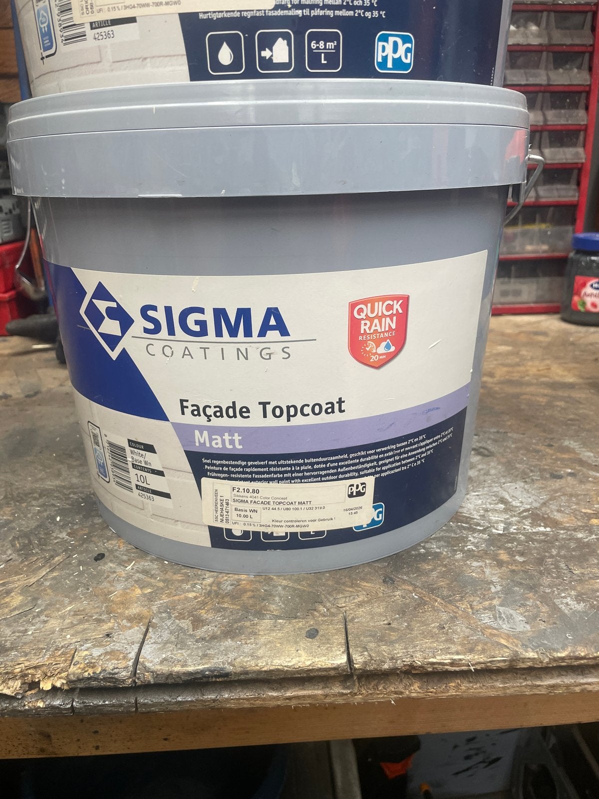 Sigma facade topcoat 15 liter zandkleur, Ophalen of Verzenden, Nieuw, Wit