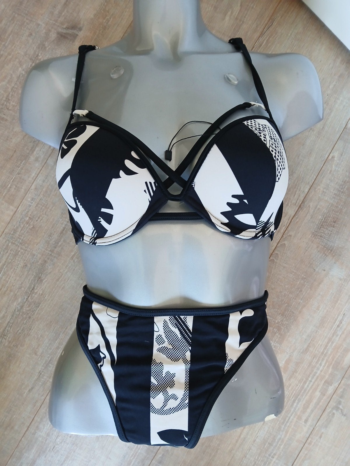 Marlies Dekkers Bikini Set Zwart/Wit - Zo goed als nieuw, Marlies Dekkers, Zwart, Ophalen of Verzenden, Zo goed als nieuw