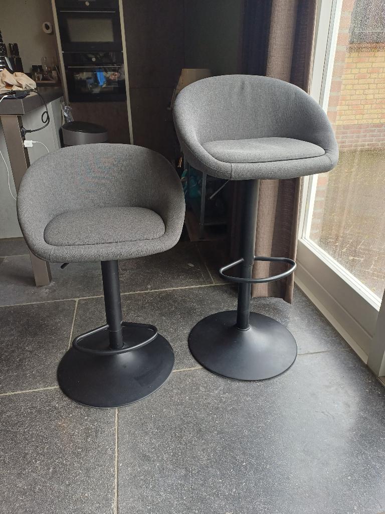 Barstoelen, Huis en Inrichting, Barkrukken, Ophalen, 60 tot 90 cm, Zo goed als nieuw, 2 krukken
