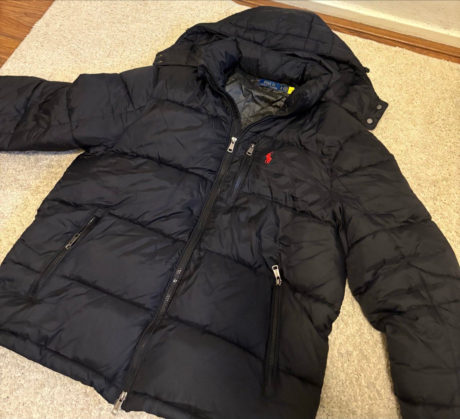 Ralph Lauren Puffer Jas Maat M - Zo goed als nieuw, Ophalen of Verzenden, Zo goed als nieuw, Maat 48/50 (M), Zwart