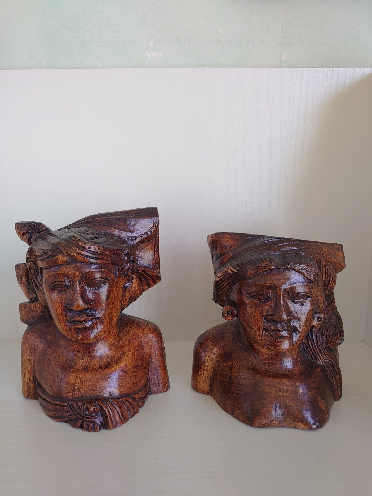Oud Balinees bruidspaar/ houtsnijwerk/ jaren '50, Ophalen of Verzenden