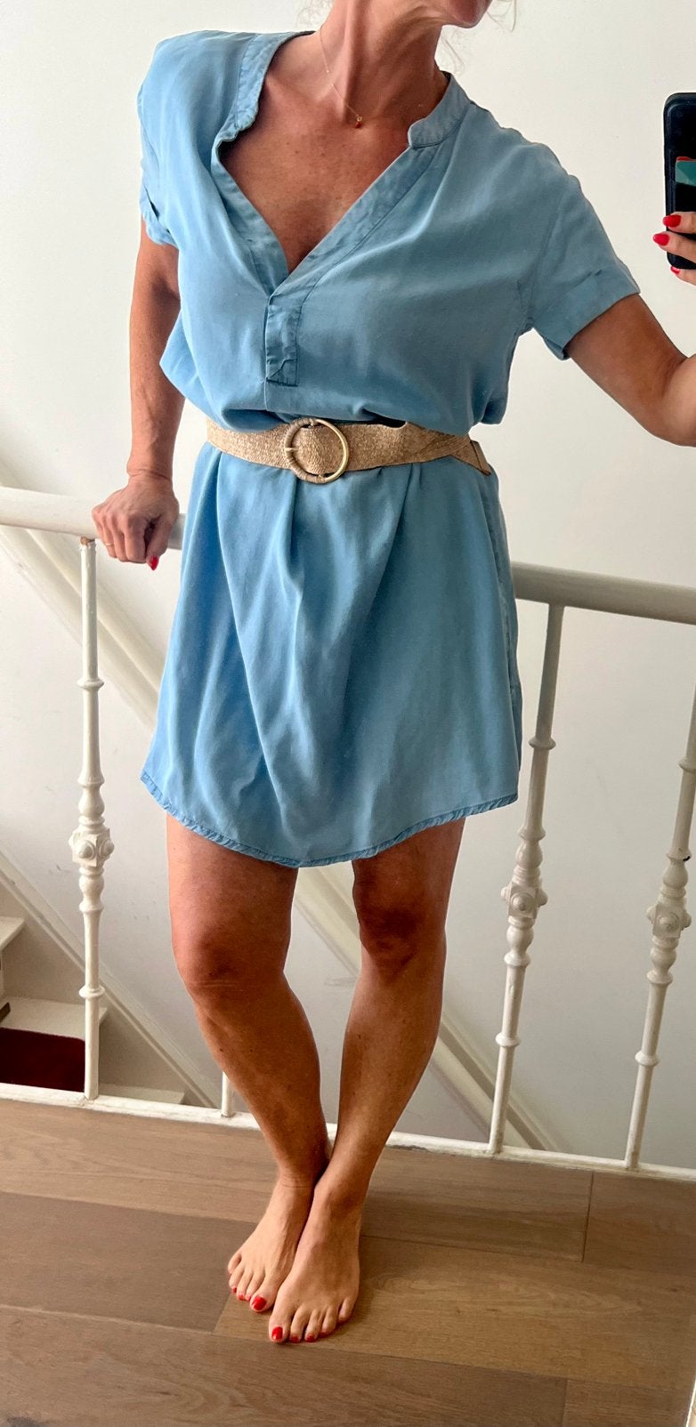 Luchtige zomerjurk spijker maat S ️, Kleding | Dames, Maat 38/40 (M), Blauw, Ophalen of Verzenden, Zo goed als nieuw