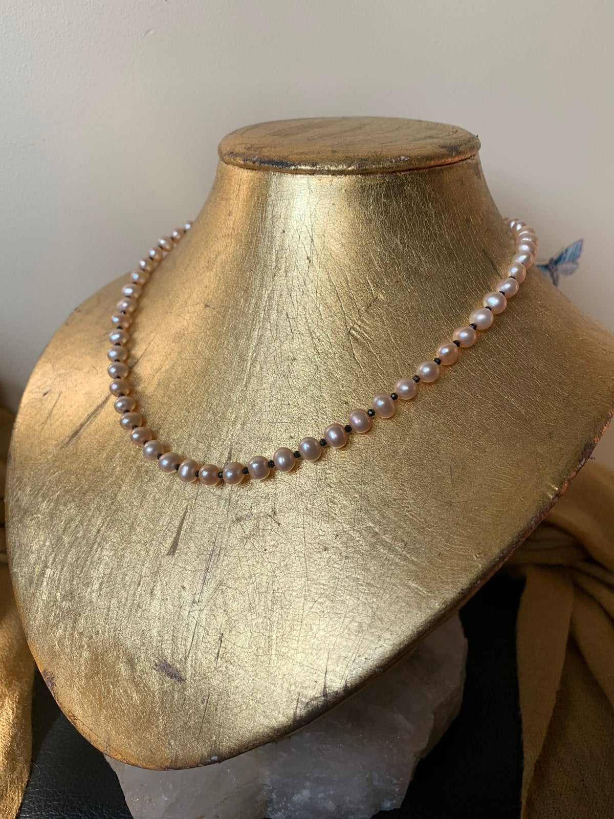 Parel zoetwater spinel geluk beschermt intuïtie vrede liefde, Blauw, Magnolia11, Nieuw, Ophalen of Verzenden