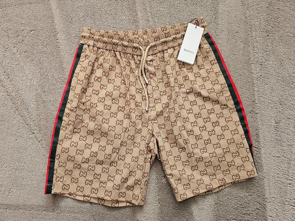 Gucci Swimshorts/Boardshorts maat L, Verzenden, Maat 52/54 (L), Bruin, Zwemshort