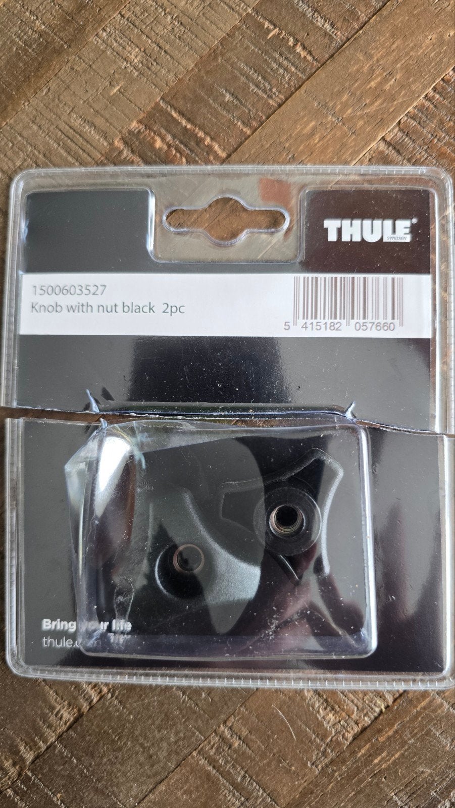 Thule Knop met moer zwart 2 stuks - Nieuw, Ophalen of Verzenden, Nieuw